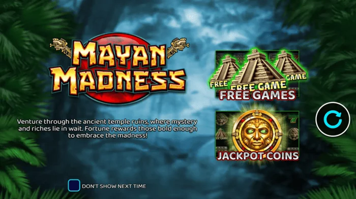 Mayan Madness - menu utama bertema Mayan